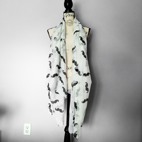 Free with purchase! Mustache Scarf - Picture 2 of 5